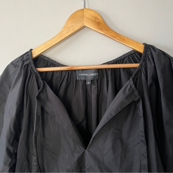 Cynthia Rowley Kasbah Black Cotton Mini Tier Dress Sz M Retail $425 - Picture 4 of 6